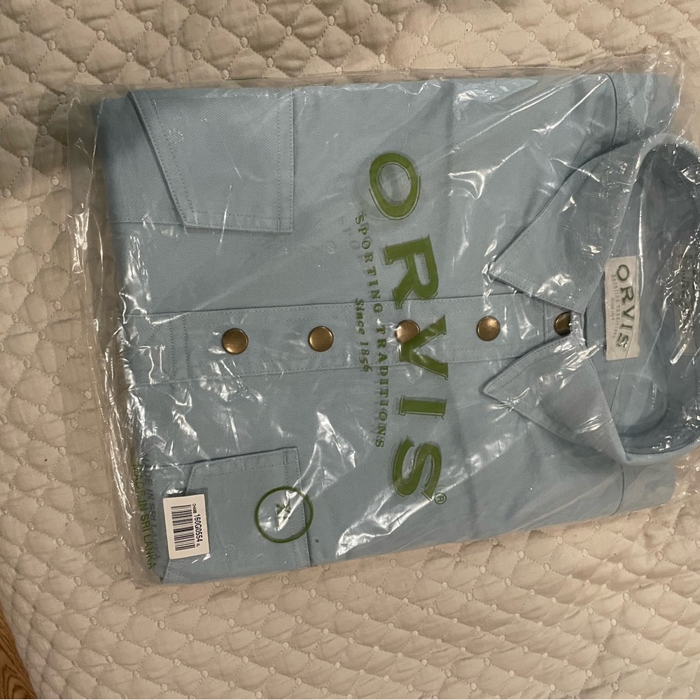 Orvis Men's Blue Shirt
